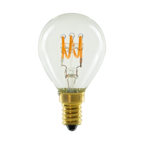 Segula E14 LED Drop Lamp Curved Clear