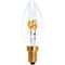 Segula E14 LED Candle Curved Clear